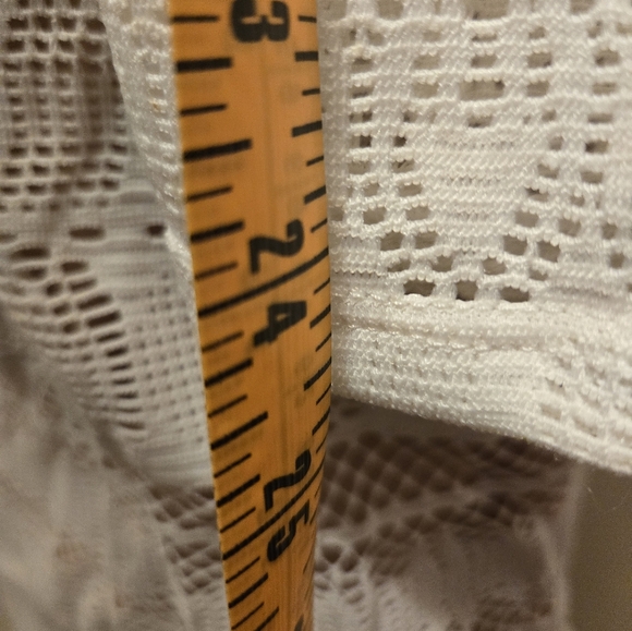 BCBG Maxazria Size XS White Tan Alice Mixed Lace Sheer long sleeve Sheath Dress - Picture 10 of 15